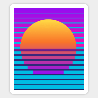 Synthwave Retrowave Abstract Aesthetic Sticker